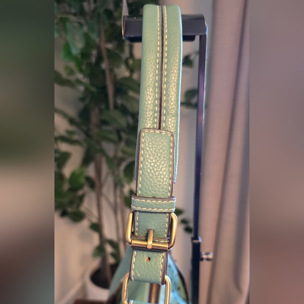 Chala Turquoise Green Hobo Bag with Dog Charm - Picture 9 of 12